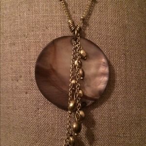 Brushed Gold & Mother of Pearl Lia Sophia Necklace