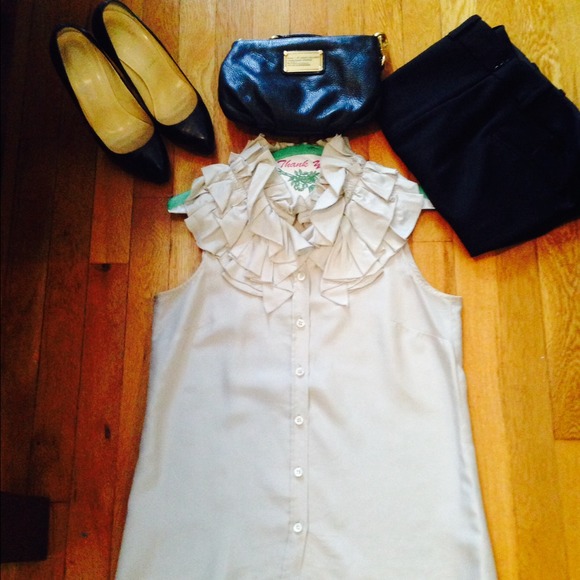 SOLD-Jcrew ruffle top blouse