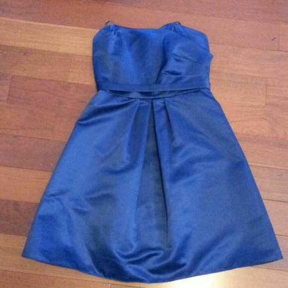 A.B.S. blue pleated cocktail dress