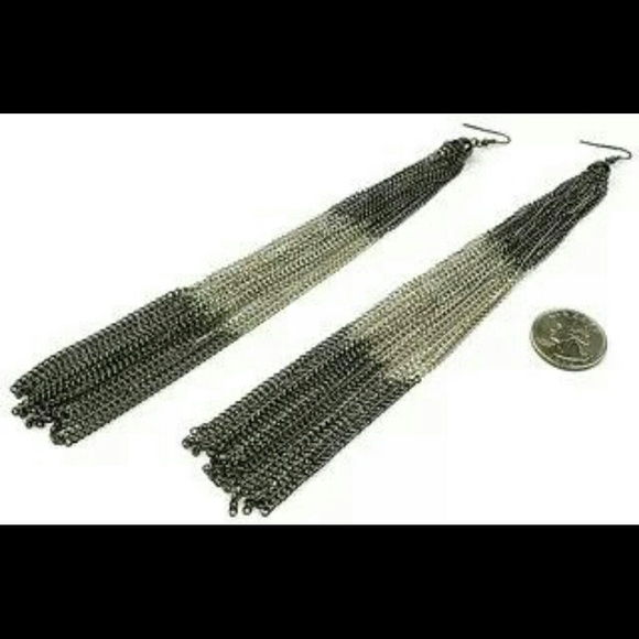 Black and silver earrings