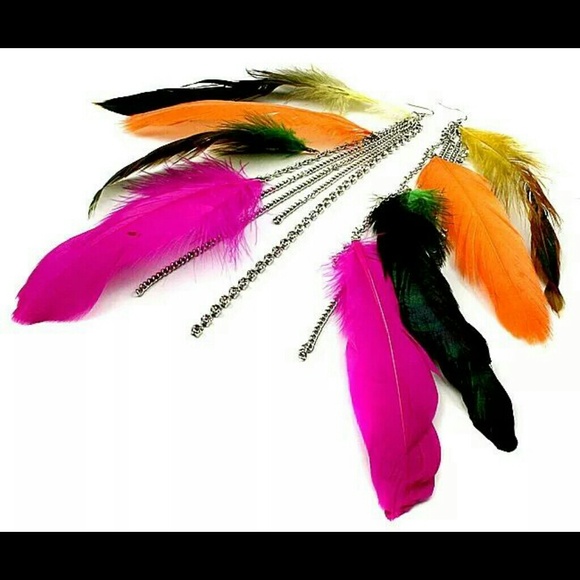 Feathers earrings