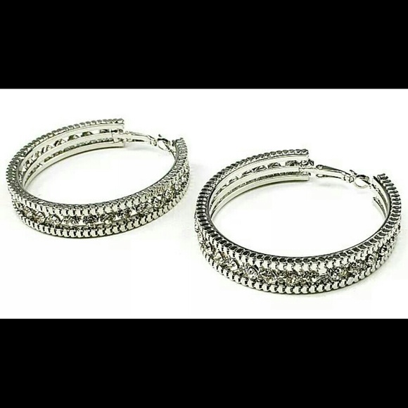 Mini spot light silver hoops!
