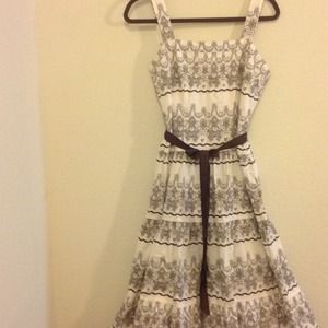 Dressbarn brown and beige dress