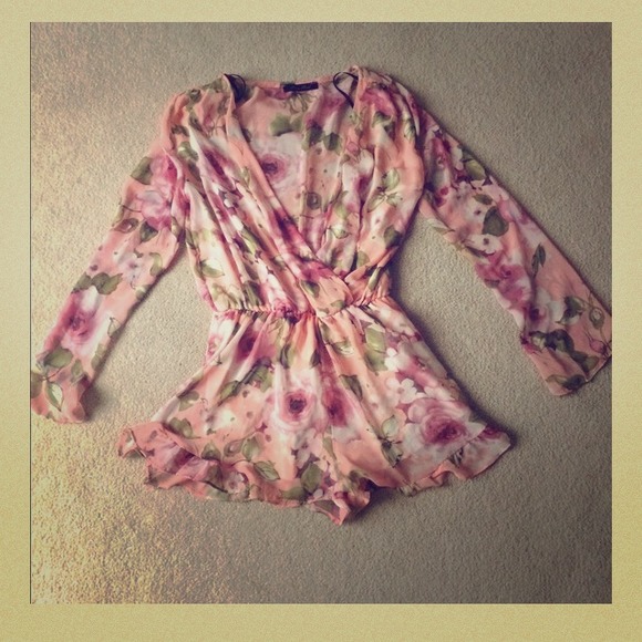 **sold Honey punch ruffled romper