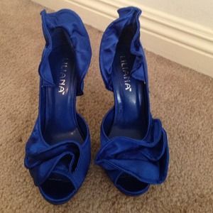 Blue high heels