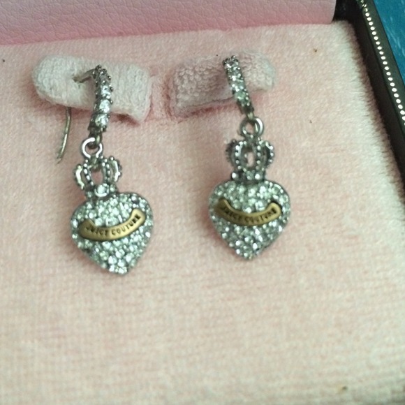 Juicy couture heart earrings