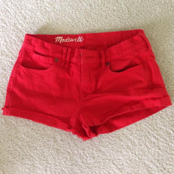 Madewell red shorts