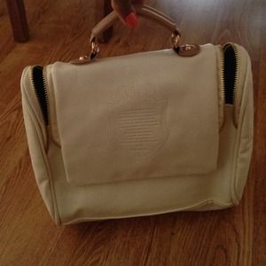 Cream cross body purse