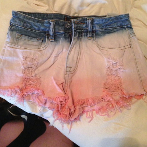red white blue high waisted shorts