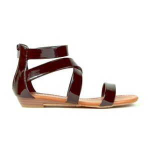 New Basic Black strappy gladiator sandal -reduced