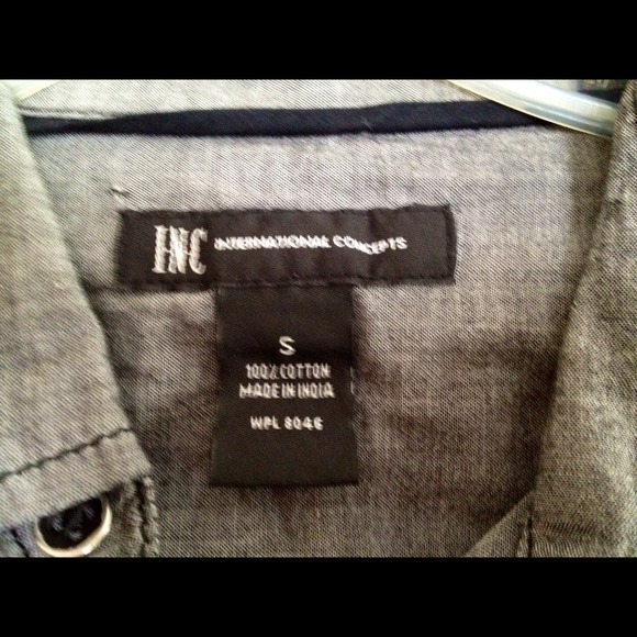 Men's Grey patterned button down - Picture 3 of 3