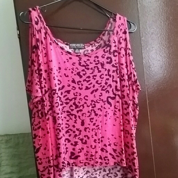 Hot Pink Cheetah Print Crop Top