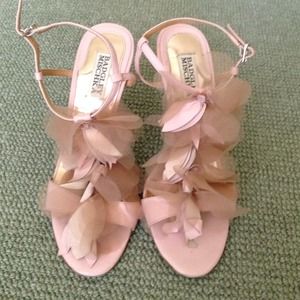 Badgley Mischka Dreamy Pink Floral Shoe Sandal
