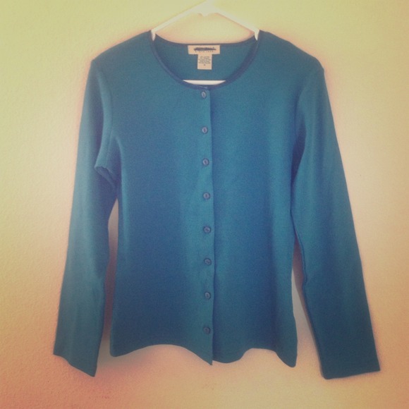 Teal Button-Up Cardigan