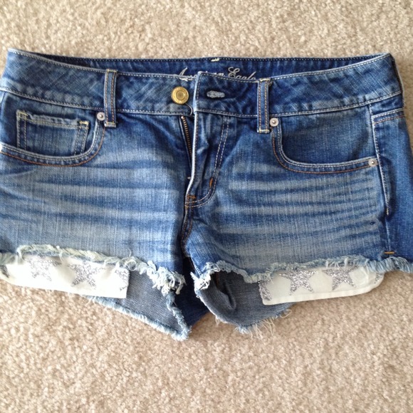 Star American Eagle Cutoff Shorts