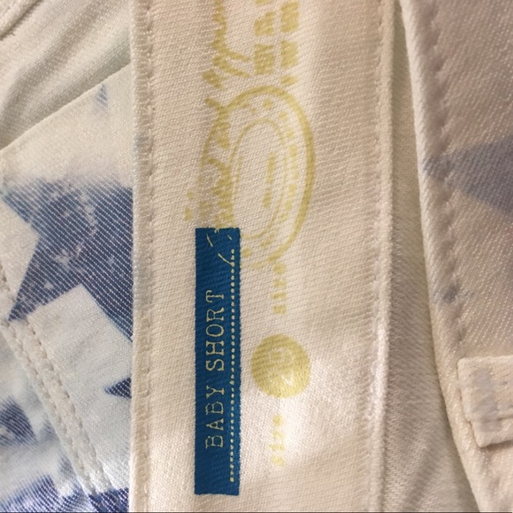 NWT Distressed Shorts Fringe Cutoffs Stars Stretch - Picture 6 of 7