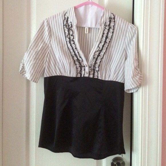 Black and white dress shirt