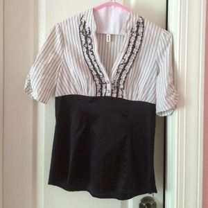 Black and white dress shirt