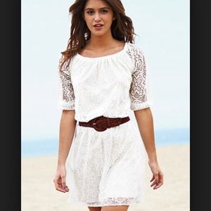 Delia's white lace dress