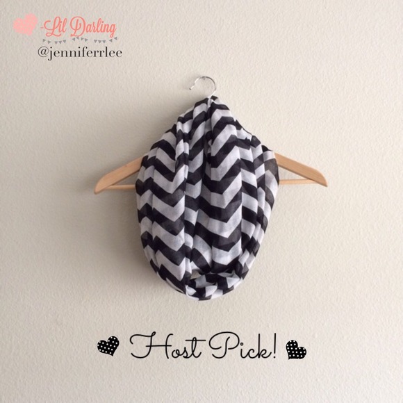 Black Chevron Infinity Scarf