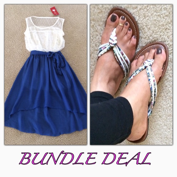 Summer dress & floral slipper