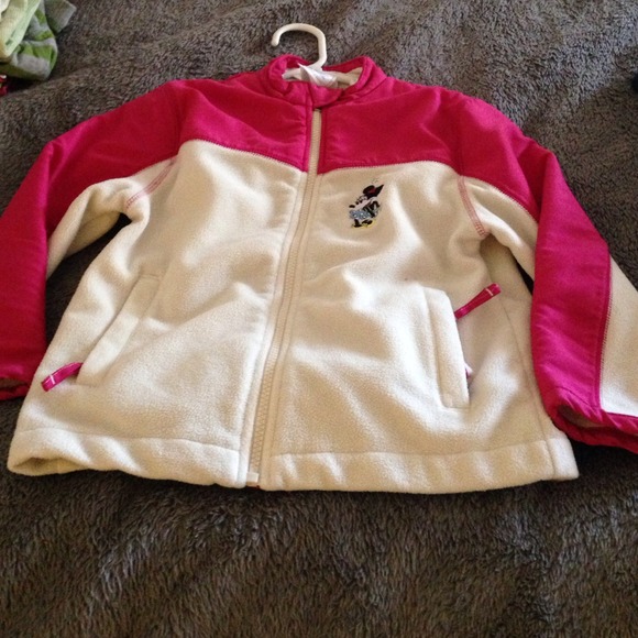 Girls jacket pink and cream color