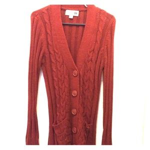 ✂️REDUCED✂️ Rust red chunky cardigan
