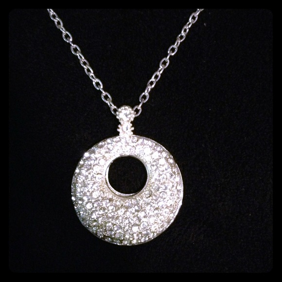 Cz and silver necklace