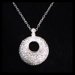 Cz and silver necklace
