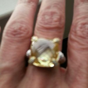 Judith Ripka Sterling sliver ring w/ Diamond HOLD