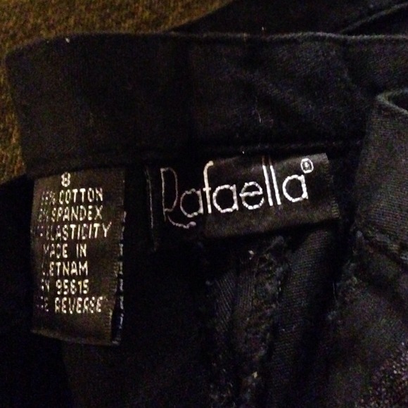 Rafaella black flat front capris