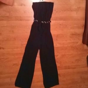 NWT black body suit with sheer pant legs