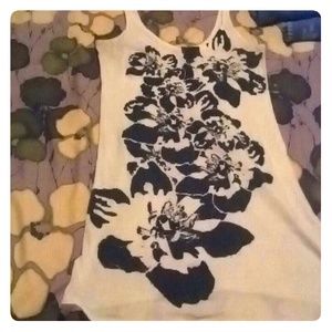 Long tank from Express with black rhinestones