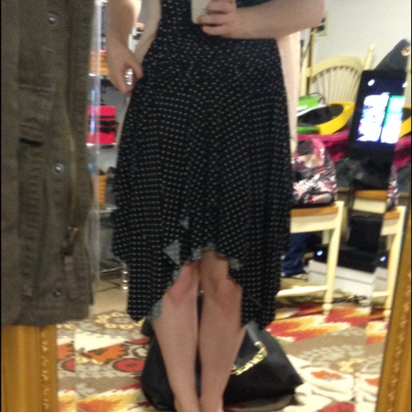 Polka dot black and white dress. - Picture 4 of 4