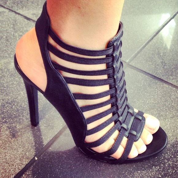 Black Strapped heels
