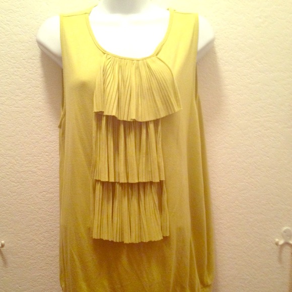 Lane Bryant bright green ruffle tank top 18/20