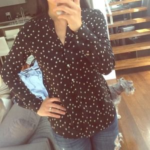 Zara star print top
