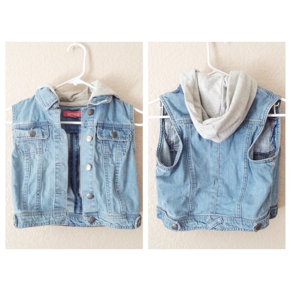 Denim Vest w/Hoodie