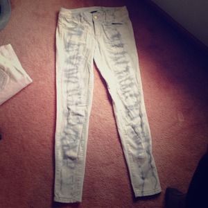 Navy blue and white jeans from American Eagle