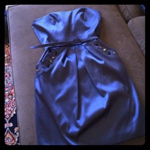 BCBG strapless dress with pocket embellishments