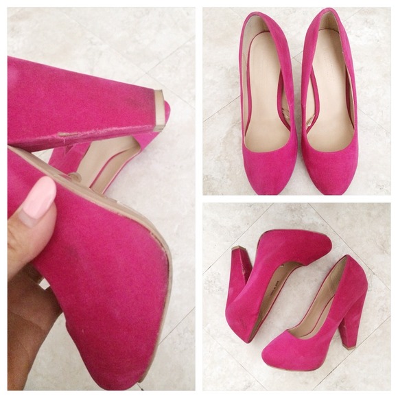 Fuchsia Pin Up Heels