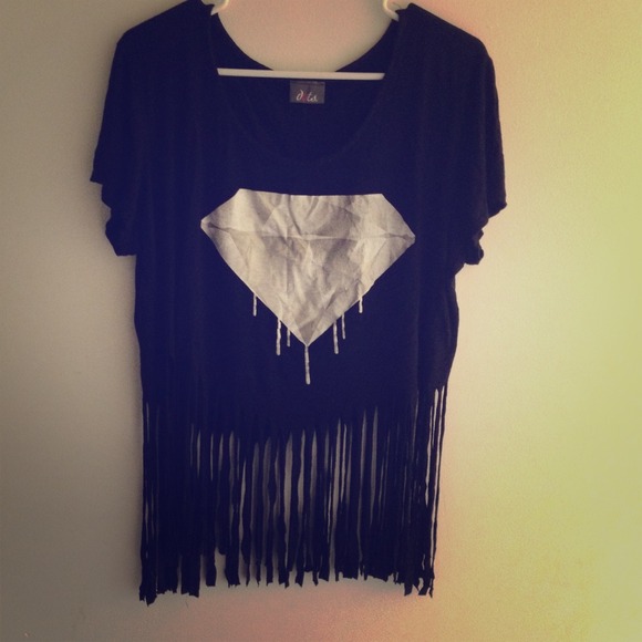 Diamond fringe shirt
