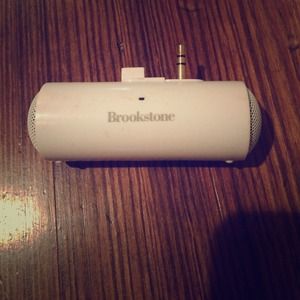Aux plug-in Brookstone portable speaker!