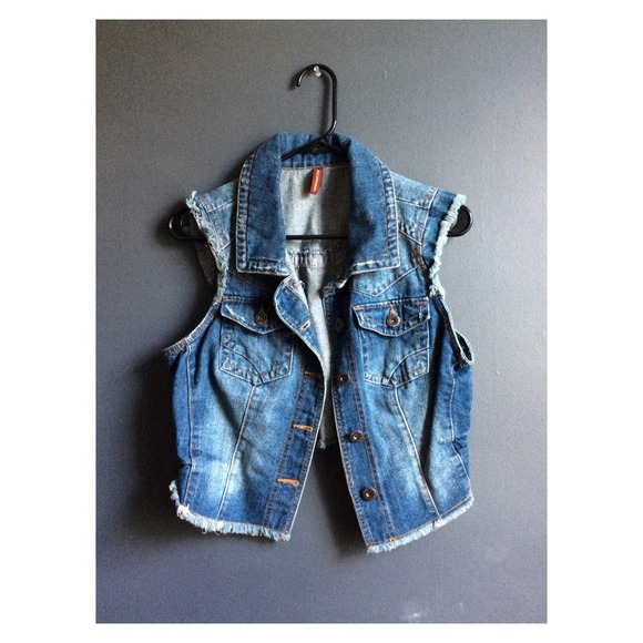 highway jeans cropped denim vest