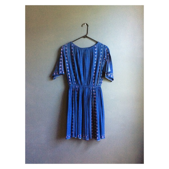 vtg sheer blue hal ferman dress