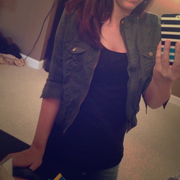 Forever 21 green army jacket!