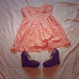 Coral summer dress