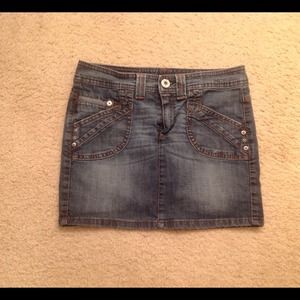 Denim mini skirt