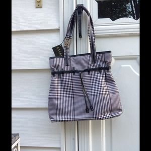 Lauren Ralph Lauren Houndstooth drawstring handbag