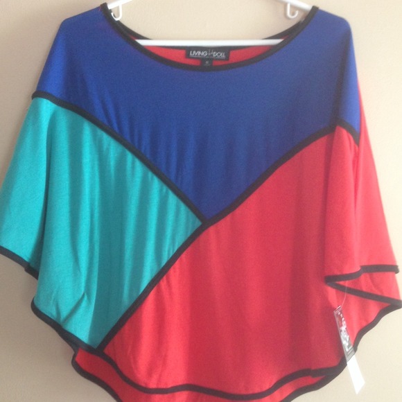 LIVING DOLL Color-Block Top...TAGS STILL ON! - Picture 1 of 3